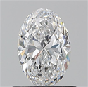 Natural Diamond 0.70 Carats, Oval with  Cut, D Color, VS1 Clarity and Certified by GIA
