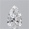Natural Diamond 0.53 Carats, Pear with  Cut, E Color, VS2 Clarity and Certified by GIA