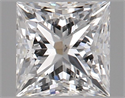 Natural Diamond 0.50 Carats, Princess with  Cut, F Color, SI1 Clarity and Certified by GIA