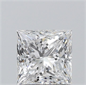 Natural Diamond 0.90 Carats, Princess with  Cut, E Color, SI1 Clarity and Certified by GIA