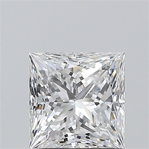 Picture of Natural Diamond 0.90 Carats, Princess with  Cut, E Color, SI1 Clarity and Certified by GIA