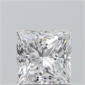 Natural Diamond 0.90 Carats, Princess with  Cut, E Color, SI1 Clarity and Certified by GIA