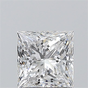 Picture of Natural Diamond 0.90 Carats, Princess with  Cut, E Color, SI1 Clarity and Certified by GIA