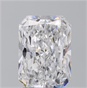 Natural Diamond 2.50 Carats, Radiant with  Cut, D Color, SI1 Clarity and Certified by GIA