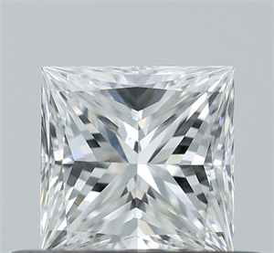 Picture of Natural Diamond 0.50 Carats, Princess with  Cut, E Color, VS2 Clarity and Certified by GIA
