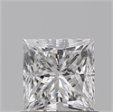 Natural Diamond 1.00 Carats, Princess with  Cut, D Color, SI2 Clarity and Certified by GIA