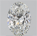 Natural Diamond 0.80 Carats, Oval with  Cut, F Color, VVS2 Clarity and Certified by GIA