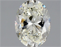 Natural Diamond 1.00 Carats, Oval with  Cut, K Color, VVS1 Clarity and Certified by GIA