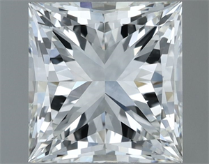 Picture of Natural Diamond 1.00 Carats, Princess with  Cut, G Color, VVS2 Clarity and Certified by IGI