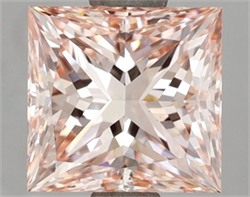 Picture of Lab Grown Diamond 2.49 Carats, Princess with  Cut, Fancy Pink Color, VS1 Clarity and Certified by IGI