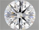 Lab Grown Diamond 1.06 Carats, Round with Ideal Cut, D Color, VVS2 Clarity and Certified by IGI