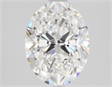 Natural Diamond 1.70 Carats, Oval with  Cut, E Color, VVS1 Clarity and Certified by GIA