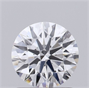 Lab Grown Diamond 1.00 Carats, Round with Ideal Cut, D Color, VVS1 Clarity and Certified by IGI