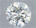 Natural Diamond 0.70 Carats, Round with Excellent Cut, H Color, VVS2 Clarity and Certified by IGI