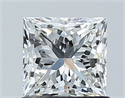 Natural Diamond 1.00 Carats, Princess with  Cut, G Color, VS2 Clarity and Certified by GIA