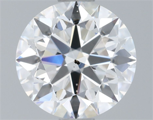 Picture of Natural Diamond 0.90 Carats, Round with Excellent Cut, D Color, SI2 Clarity and Certified by GIA