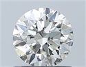 Natural Diamond 0.70 Carats, Round with Excellent Cut, I Color, IF Clarity and Certified by IGI