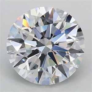 Picture of Lab Grown Diamond 1.08 Carats, Round with Ideal Cut, D Color, VVS2 Clarity and Certified by IGI