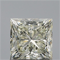 Natural Diamond 0.91 Carats, Princess with  Cut, J Color, VVS2 Clarity and Certified by IGI