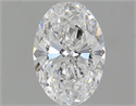 Natural Diamond 0.71 Carats, Oval with  Cut, D Color, SI2 Clarity and Certified by GIA