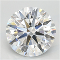 Lab Grown Diamond 2.52 Carats, Round with Excellent Cut, D Color, FL Clarity and Certified by GIA