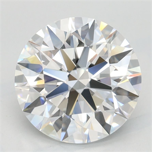 Picture of Lab Grown Diamond 2.52 Carats, Round with Excellent Cut, D Color, FL Clarity and Certified by GIA