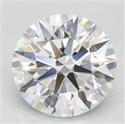 Lab Grown Diamond 2.52 Carats, Round with Excellent Cut, D Color, FL Clarity and Certified by GIA