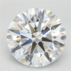 Picture of Lab Grown Diamond 2.52 Carats, Round with Excellent Cut, D Color, FL Clarity and Certified by GIA
