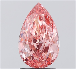 Picture of Lab Grown Diamond 2.03 Carats, Pear with  Cut, Fancy Vivid Pink Color, VS2 Clarity and Certified by IGI