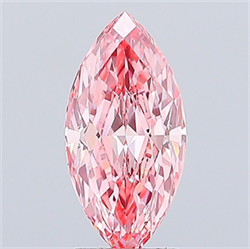 Picture of Lab Grown Diamond 2.52 Carats, Marquise with  Cut, Fancy Vivid Pink Color, VS1 Clarity and Certified by IGI