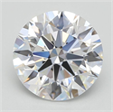 Lab Grown Diamond 2.05 Carats, Round with Excellent Cut, D Color, IF Clarity and Certified by GIA