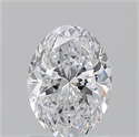 Natural Diamond 1.30 Carats, Oval with  Cut, D Color, SI1 Clarity and Certified by GIA