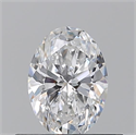 Natural Diamond 0.50 Carats, Oval with  Cut, D Color, VVS1 Clarity and Certified by GIA