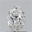 Natural Diamond 0.60 Carats, Oval with  Cut, F Color, VS1 Clarity and Certified by GIA