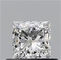 Natural Diamond 0.50 Carats, Princess with  Cut, H Color, VS2 Clarity and Certified by GIA