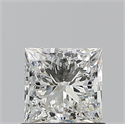 Natural Diamond 0.90 Carats, Princess with  Cut, H Color, VVS2 Clarity and Certified by GIA