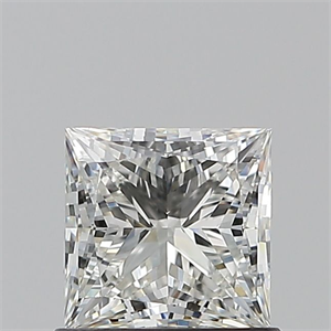Picture of Natural Diamond 0.90 Carats, Princess with  Cut, H Color, VVS2 Clarity and Certified by GIA