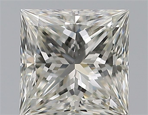 Picture of Natural Diamond 0.70 Carats, Princess with  Cut, J Color, VS2 Clarity and Certified by GIA