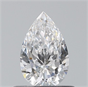 Natural Diamond 0.50 Carats, Pear with  Cut, E Color, VS1 Clarity and Certified by GIA