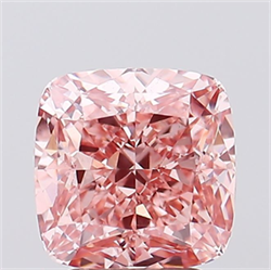 Picture of Lab Grown Diamond 3.53 Carats, CUSHION MODIFIED with  Cut, Fancy Vivid Pink Color, VS2 Clarity and Certified by IGI