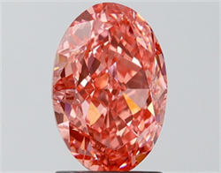 Picture of Lab Grown Diamond 2.05 Carats, Oval with  Cut, Fancy Vivid Pink Color, VVS2 Clarity and Certified by IGI