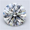 Natural Diamond 2.21 Carats, Round with Excellent Cut, H Color, SI1 Clarity and Certified by GIA