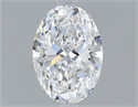 Natural Diamond 0.91 Carats, Oval with  Cut, D Color, VVS2 Clarity and Certified by GIA
