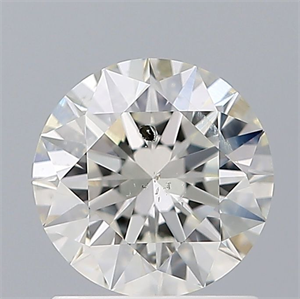 Picture of Natural Diamond 1.02 Carats, Round with Excellent Cut, H Color, SI2 Clarity and Certified by IGI