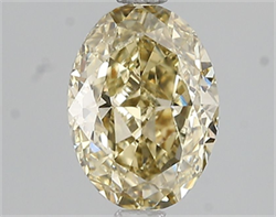 Picture of Lab Grown Diamond 2.03 Carats, Oval with  Cut, Fancy Yellow Color, VS1 Clarity and Certified by IGI