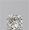 Natural Diamond 0.72 Carats, Princess with  Cut, K Color, VVS1 Clarity and Certified by GIA