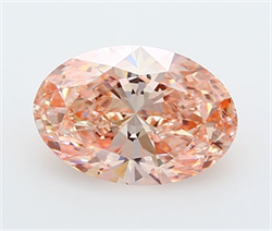 Picture of Lab Grown Diamond 3.03 Carats, Oval with  Cut, Fancy Vivid Pink Color, VVS2 Clarity and Certified by IGI