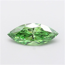 Picture of Lab Grown Diamond 1.22 Carats, Marquise with  Cut, Fancy Vivid Green Color, VVS2 Clarity and Certified by IGI
