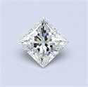 Natural Diamond 0.52 Carats, Princess with  Cut, G Color, VS2 Clarity and Certified by GIA