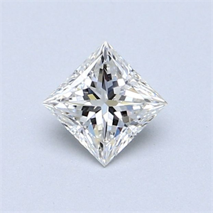 Picture of Natural Diamond 0.52 Carats, Princess with  Cut, G Color, VS2 Clarity and Certified by GIA